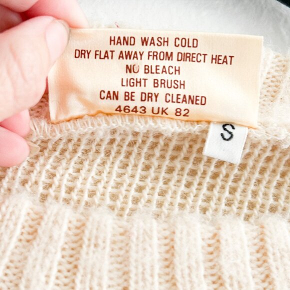 VINTAGE 70's Yoke Icelandic Lopapeysa 100% Pure Wool and Mohair Sweater - Picture 5 of 9